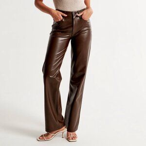Abercrombie High Rise Leather Pants